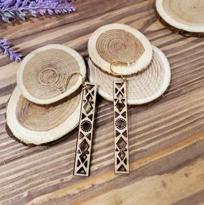 Larkspur Handcrafted Wooden Earrings